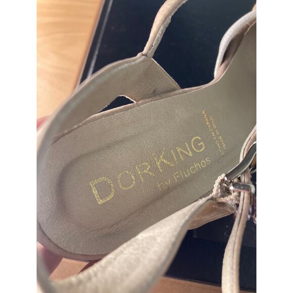 Dorking Fluchos Spanish Leather Sandals Metallic Blush Sz 41 True Craftsmanship - Picture 6 of 7